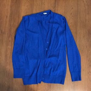 J CREW | blue lightweight button down sweater